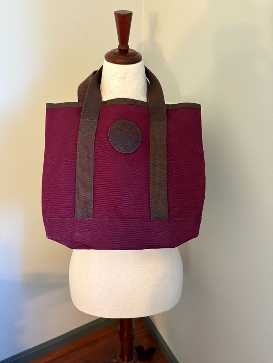 Duluth Pack Handbags - Vintage Duluth Pack Canvas Tote Bag Burgundy Maroon Brown USA 2006
